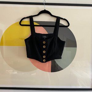 LULUS Black crop top